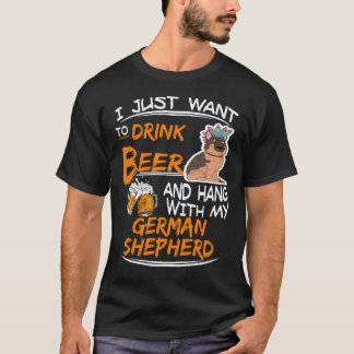 T-shirt 38 Je veux juste boire de la bière et traîner avec