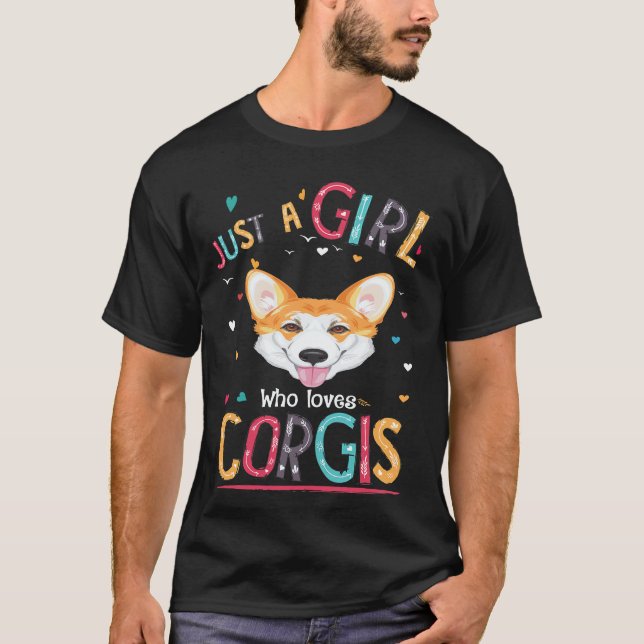 T-shirt 38 Juste une fille qui aime Corgi (Devant)