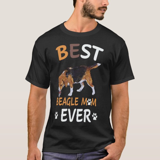 T-shirt 38 Meilleure maman Beagle de tous les temps Beagle (Devant)