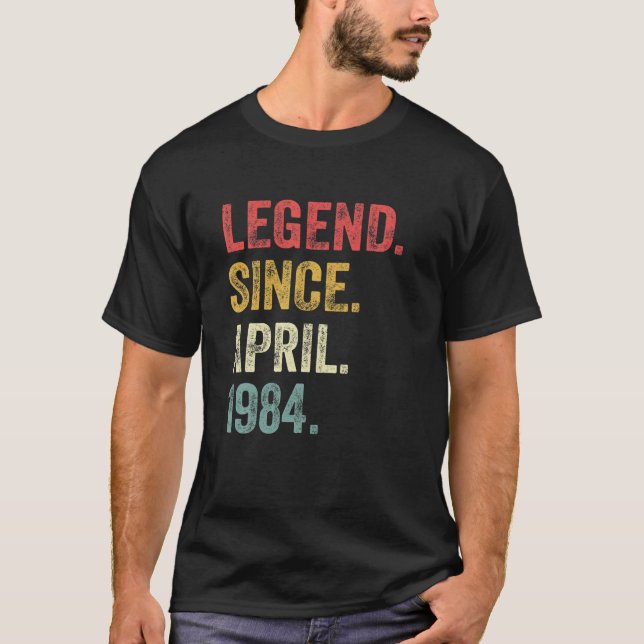 T-shirt 38E Anniversaire Cadeaux 38 Ans Légende Depuis Apr (Devant)