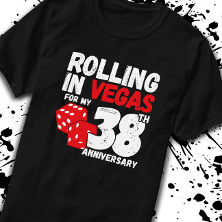 T-shirt 38e anniversaire de mariage 38 ans Voyage à Las Ve