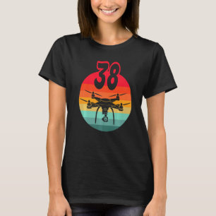T-shirt 38e Anniversaire I Télécommande Rétro Drones Avec