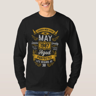 T-shirt 38e anniversaire Les vraies légendes mai 1987 38 a