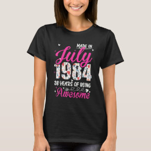 T-shirt 38e anniversaire stupéfiant depuis juillet 1984 Fl