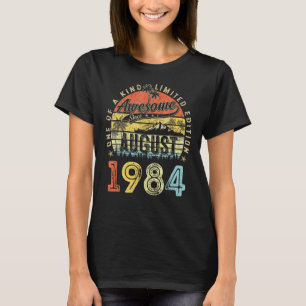 T-shirt 39 ans Awesome depuis août 1984 39e anniversaire