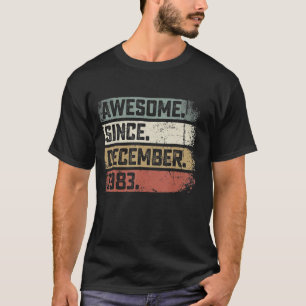 T-shirt 39 Ans Awesome Depuis Décembre 1983 39th Bir