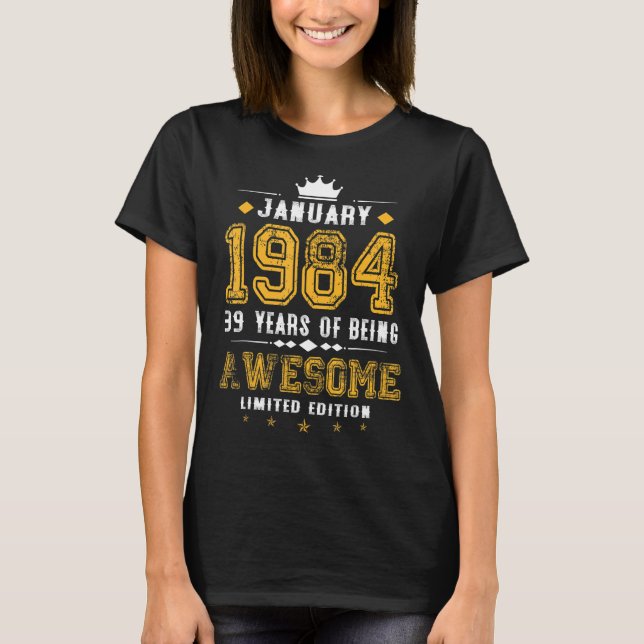 T-shirt 39 Ans Janvier 1984 39e (Devant)