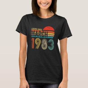 T-shirt 39 Ans Rétro Anniversaire Légende depuis le 19 mar