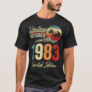 T-shirt 39 ans Vintage octobre 1983 39e anniversaire