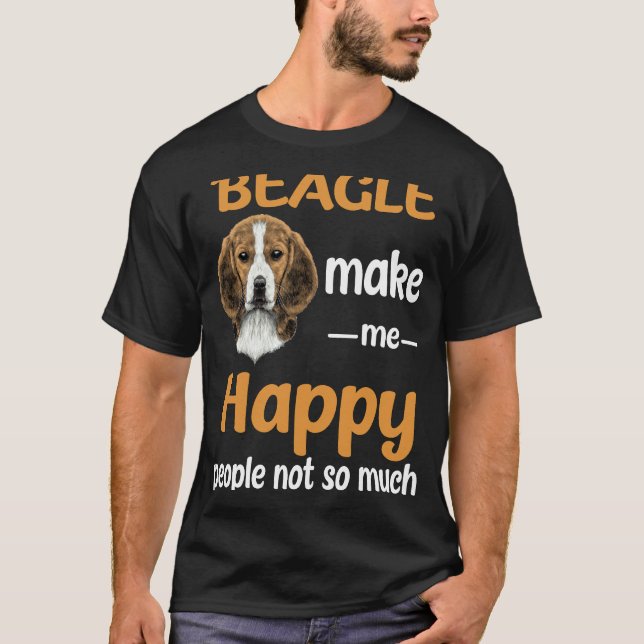 T-shirt 39 Beagles Me Rendre Heureux (Devant)