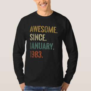 T-shirt 39e anniversaire 39 ans stupéfiant depuis le 19 ja