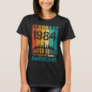 T-shirt 39e anniversaire Février 1984 39 ans d'être Awes
