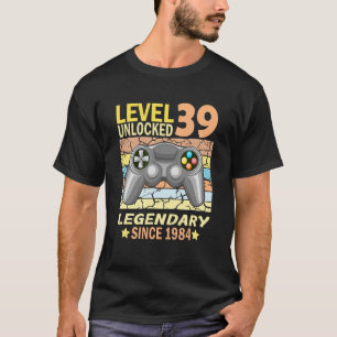 T-shirt 39e anniversaire gamer né en 1984 2