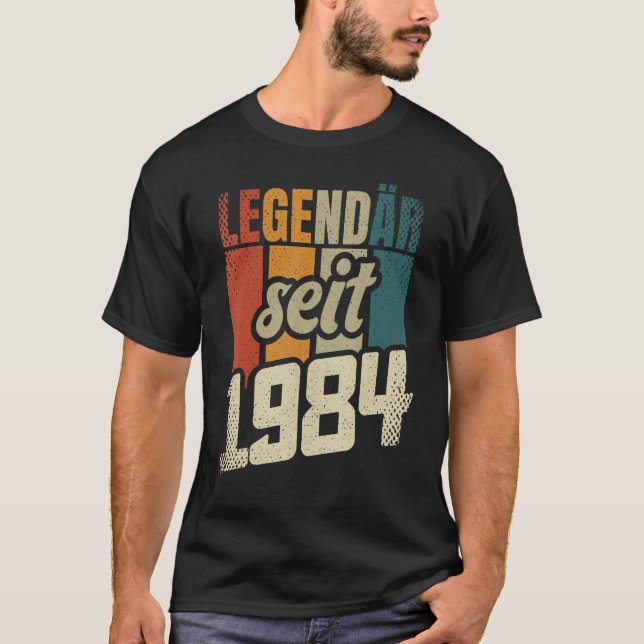 T-shirt 39e anniversaire Homme femme 39 ans 1984 Décoratif (Devant)