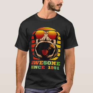 T-shirt 39e-anniversaire Vintage Pug Chien Chiots Incroyab