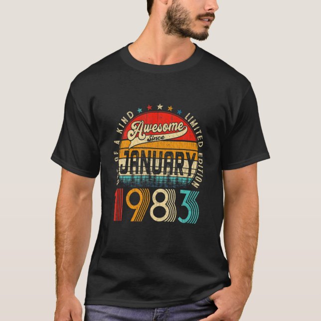 T-shirt 39E Décorations Anniversaires Janvier 1983 Hommes  (Devant)