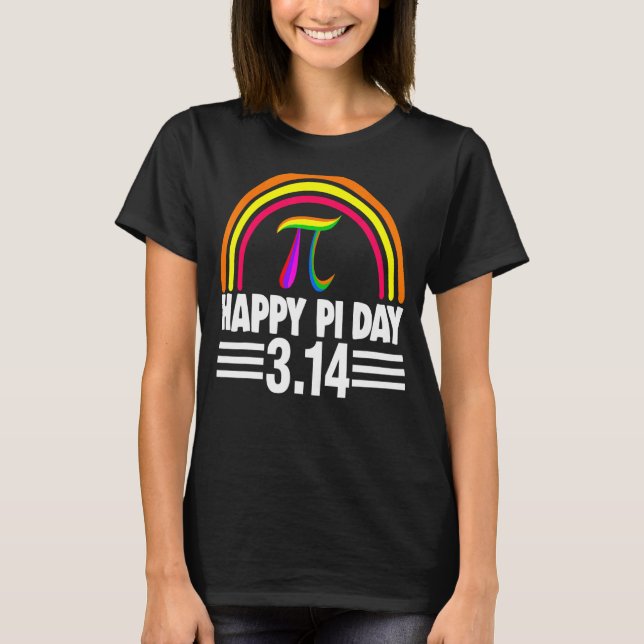 T-shirt 3 14 2022 Pi Math Rainbow Men Mathletics Aimer Bir (Devant)