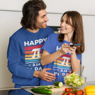 T-shirt 3.14 Jour Vintage du coucher de soleil Joyeux Pi