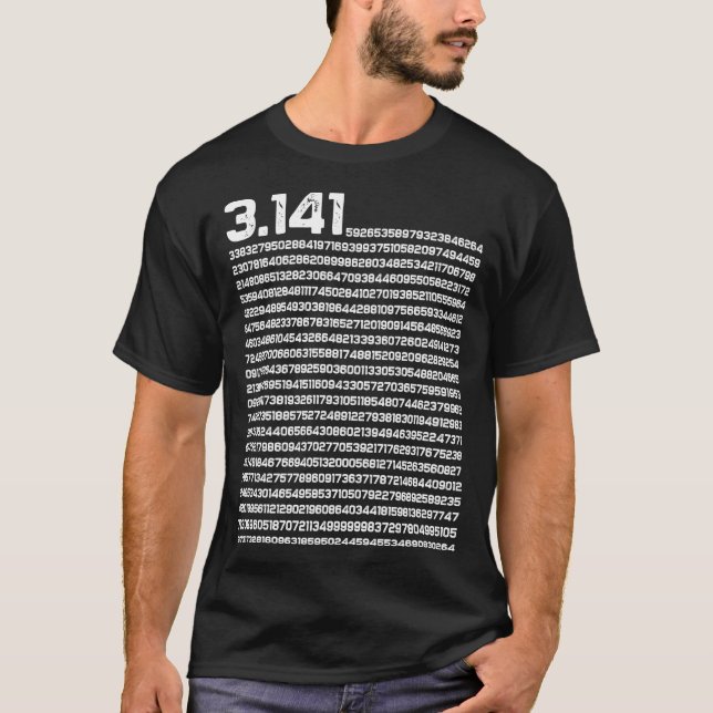 T-shirt 3.14 Mathématiques de jour Pi Nombre irrationnel P (Devant)