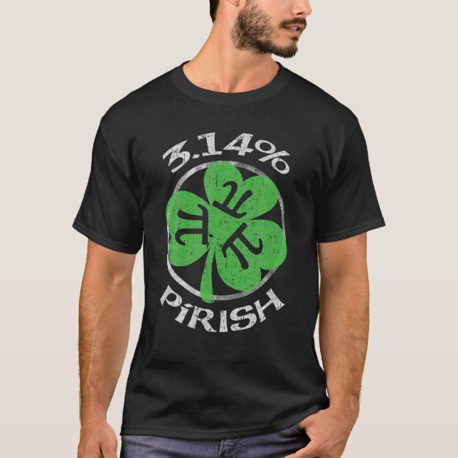 T-shirt 3.14% Pirish Funny St. Patricks Math Geek Pi Day (Devant)