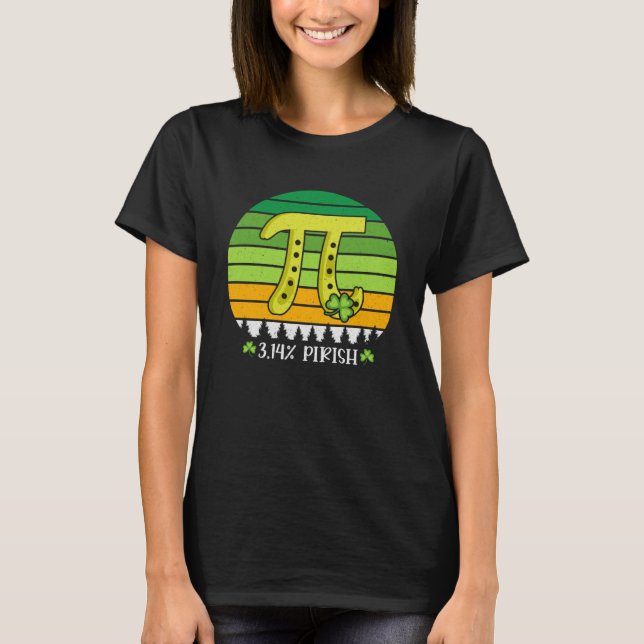 T-shirt 3 14 Pirish Irish Shamrock Pi Day Math Enseignant  (Devant)