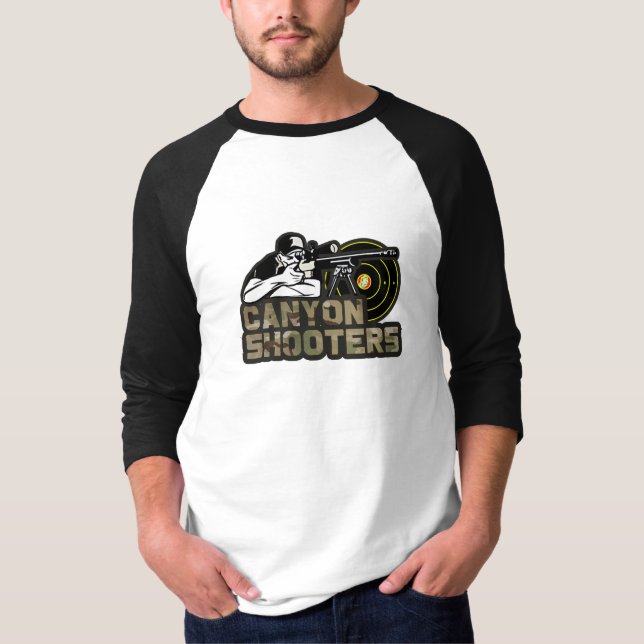 T-shirt 3/4 chemise de raglan de douille (Devant)
