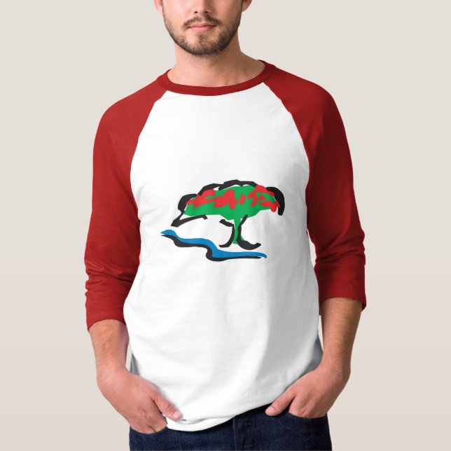 T-shirt 3/4 douille des hommes (Devant)