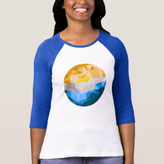 T-shirt 3/4 pièce en t de base-ball des solides solubles