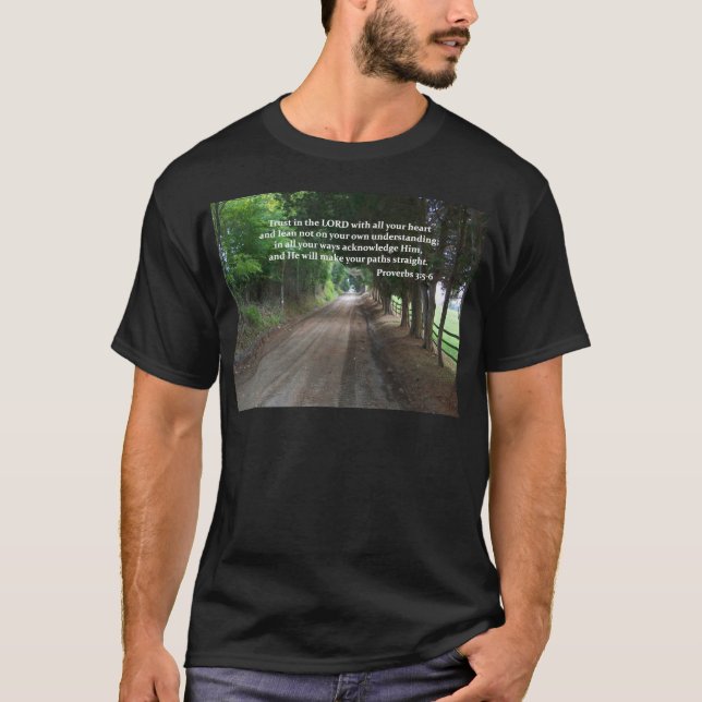 T-shirt 3:5 de proverbes - affiche de vers de bible de 6 (Devant)