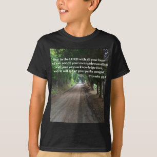 T-shirt 3:5 de proverbes - affiche de vers de bible de 6