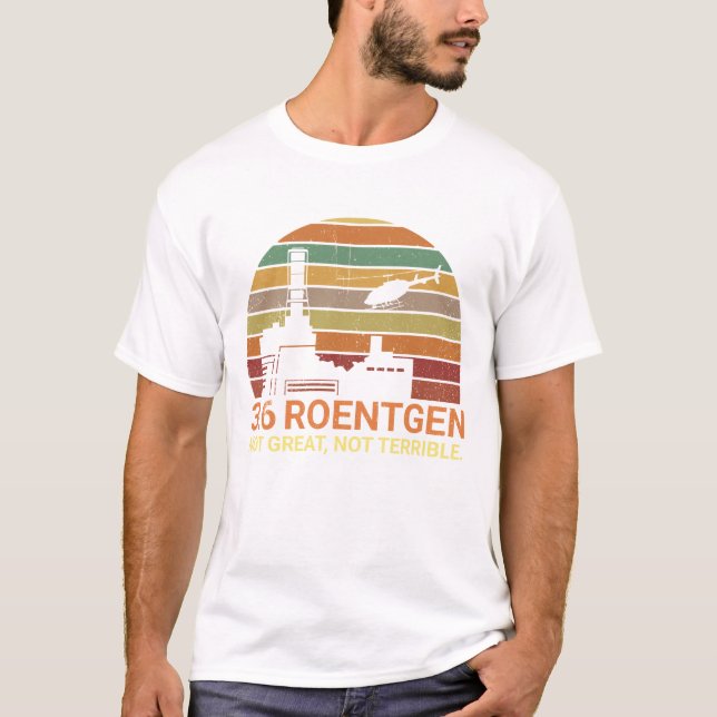 T-shirt 3,6 roentgen non grand, Chernobyl non terrible (Devant)