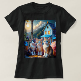 T-shirt 3 Adorable Artist designed Kittens