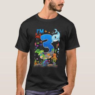 T-shirt 3 An Anniversaire Baleine Poisson Mer Anniversaire