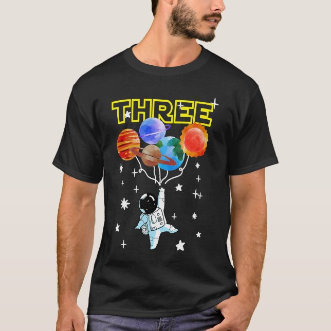 T-shirt 3 Anniversaire de l'espace extra-atmosphérique fêt (Devant)