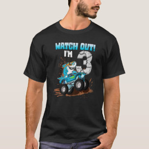 T-shirt 3 ans 3e anniversaire requin garçon fille Monster