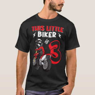 T-shirt 3 ans Anniversaire Biker Party Enfants garçons fil