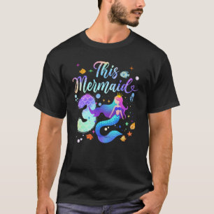 T-shirt 3 Ans Cette Sirène Est 3E Anniversaire Fille Daugh
