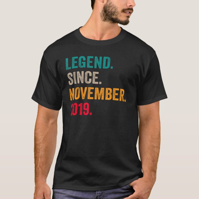 T-shirt 3 ans de légende depuis novembre 2019 3e anniversa (Devant)