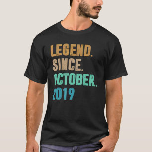 T-shirt 3 ans de légende depuis octobre 2019 3e anniversai