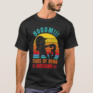 T-shirt 3 Ans D'Être Étonnant Dabbing Birthday Boys Co