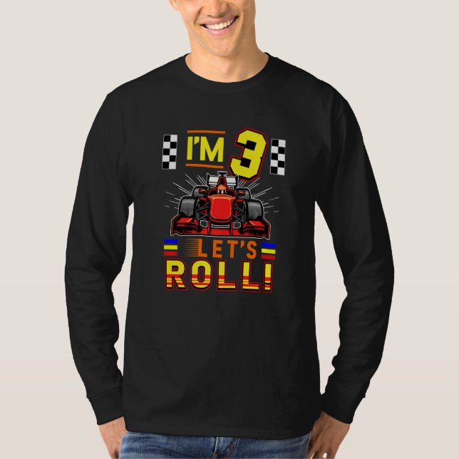 T-shirt 3 Ans Formule Race Car 3e Anniversaire (Devant)