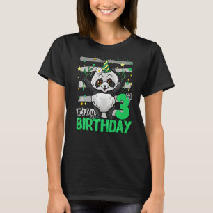 T-shirt 3 ans Panda 3e anniversaire fille garçon Panda Bir