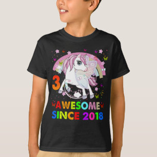 T-shirt 3 ans Unicorn Cutie 3e anniversaire fille Unicor