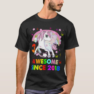 T-shirt 3 ans Unicorn Cutie 3e anniversaire Unicorn Par