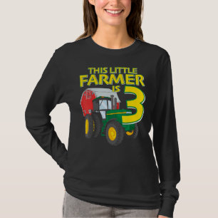 T-shirt 3 ans Vieux ferme tracteur fête d'anniversaire Far