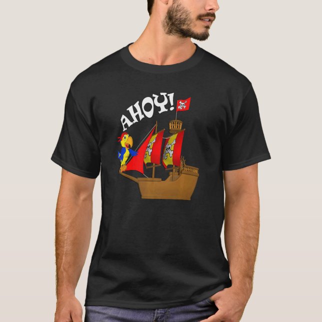 T-shirt 3 ans Vieux Graphisme Anniversaire Pirate (Devant)