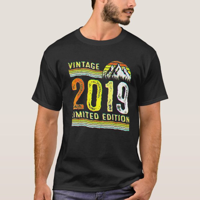 T-shirt 3 ans Vintage 2019 3e anniversaire (Devant)