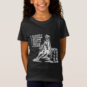 T-Shirt 3 Barils 2 Coeurs 1 Dream Barrel Racing