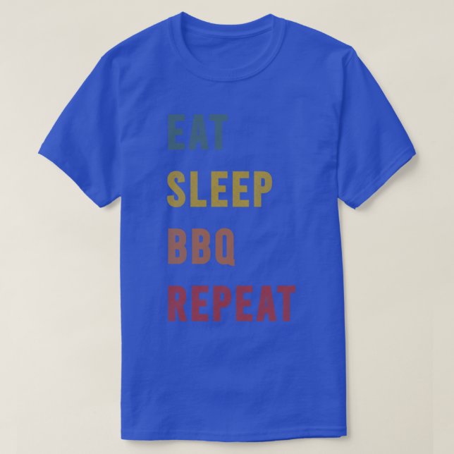 T-shirt 3 bbq gift Eat Sleep BBQ Repeat (Design devant)