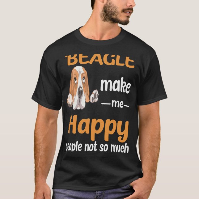 T-shirt 3 Beagle Me Rendent Heureux (Devant)
